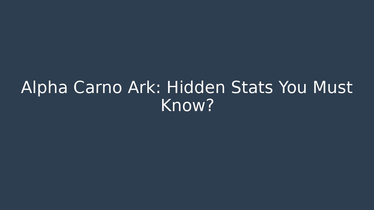 Alpha Carno Ark: Hidden Stats You Must Know? - Vintage E-Juice