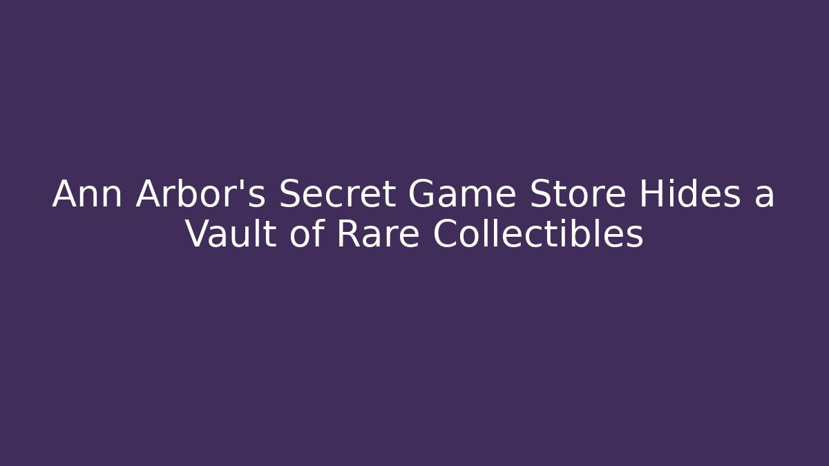 Ann Arbor's Secret Game Store Hides a Vault of Rare Collectibles