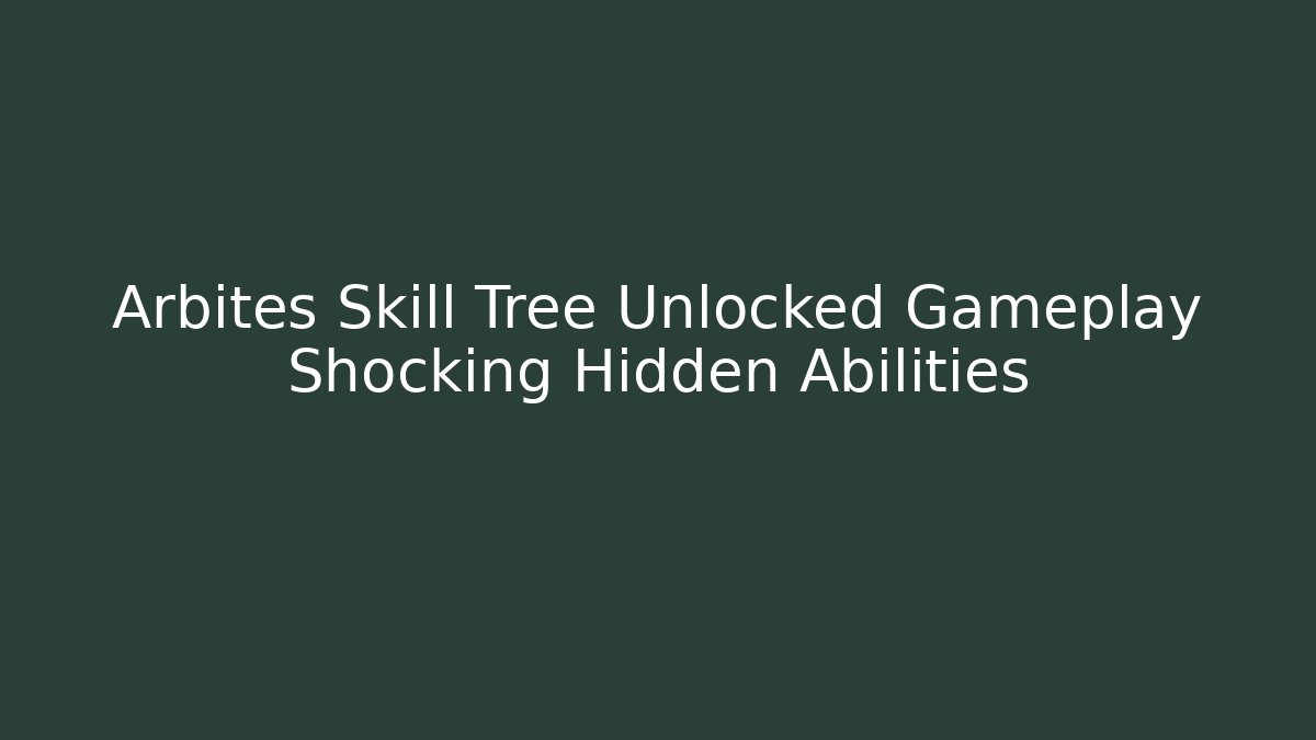 Arbites Skill Tree Unlocked Gameplay Shocking Hidden Abilities