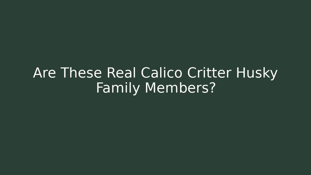 Are These Real Calico Critter Husky Family Members?