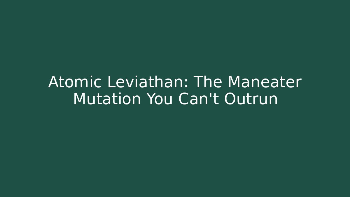 Atomic Leviathan: The Maneater Mutation You Can't Outrun