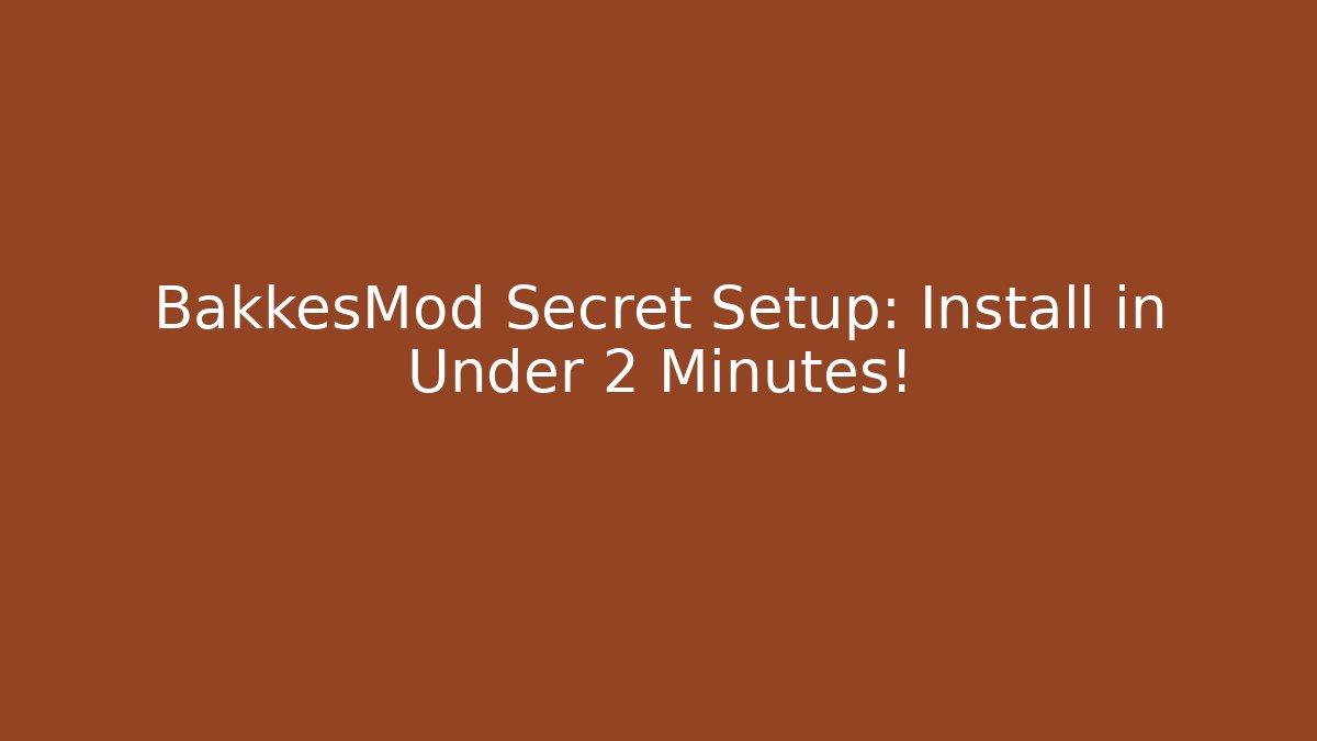 BakkesMod Secret Setup: Install in Under 2 Minutes!