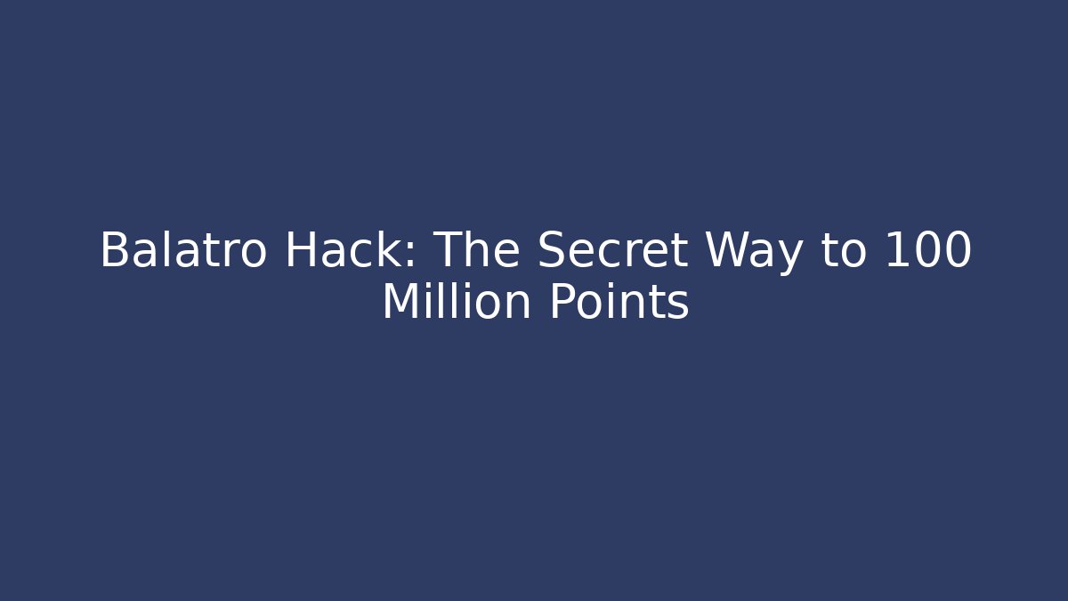 Balatro Hack: The Secret Way to 100 Million Points - Vintage E-Juice
