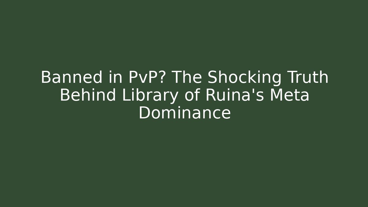 Banned in PvP? The Shocking Truth Behind Library of Ruina's Meta Dominance