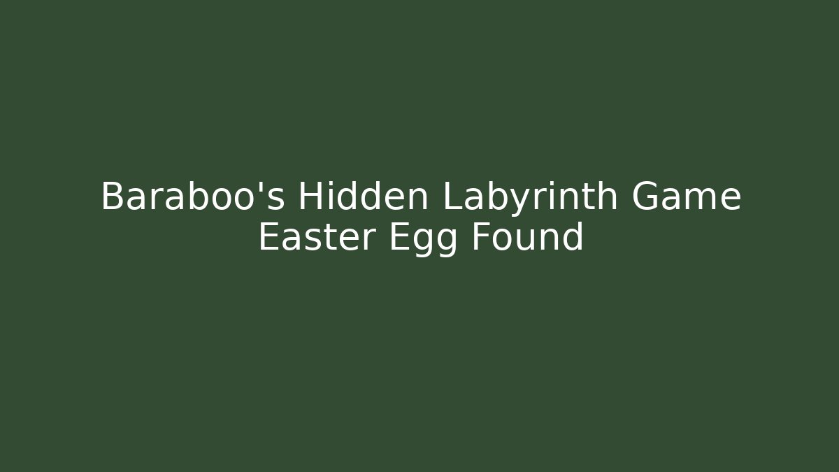 Baraboo’s Hidden Labyrinth Game Easter Egg Found - Vintage E-Juice