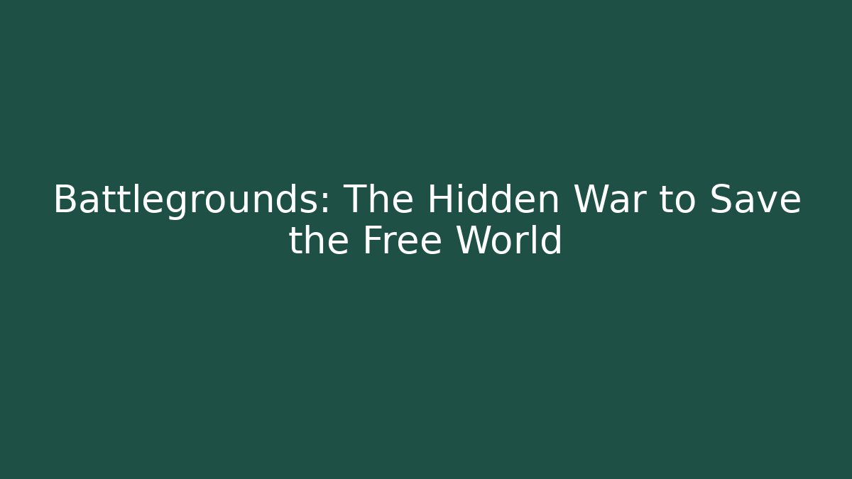 Battlegrounds: The Hidden War to Save the Free World