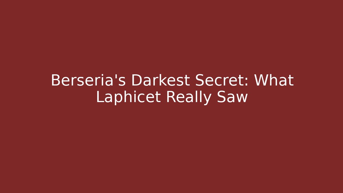 Berseria's Darkest Secret: What Laphicet Really Saw