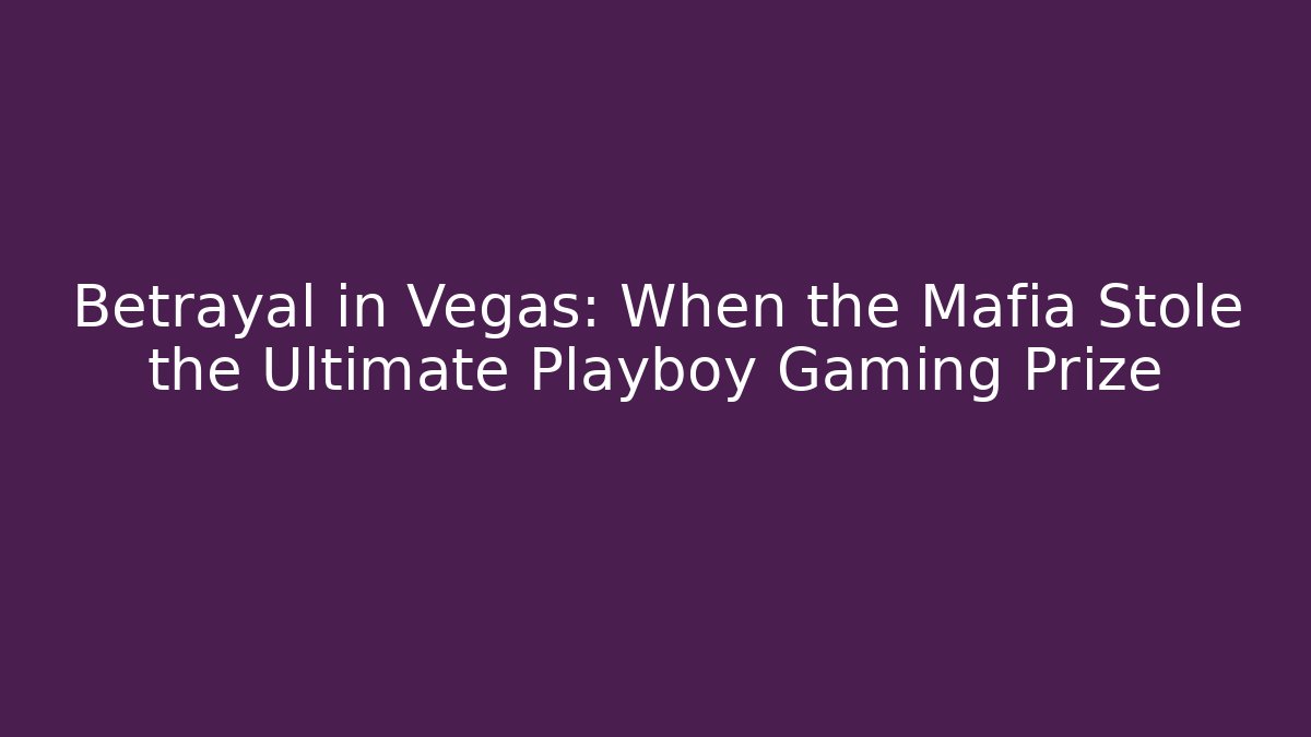 Betrayal in Vegas: When the Mafia Stole the Ultimate Playboy Gaming Prize