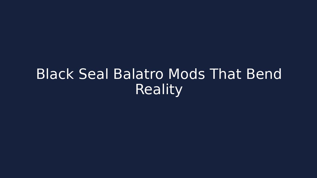 Black Seal Balatro Mods That Bend Reality - Vintage E-Juice