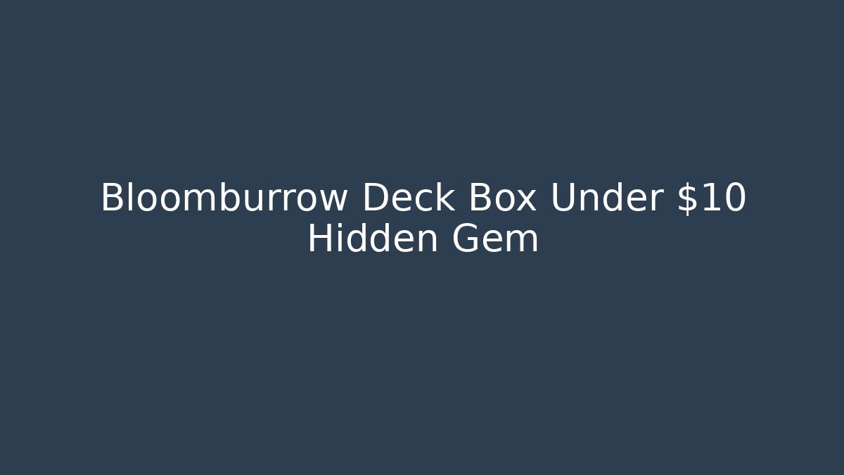 Bloomburrow Deck Box Under $10 Hidden Gem