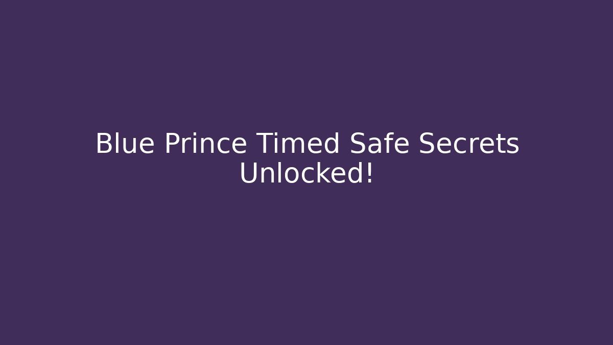 Blue Prince Timed Safe Secrets Unlocked!