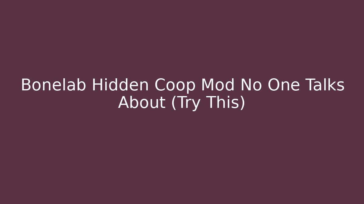 Bonelab Hidden Coop Mod No One Talks About (Try This)