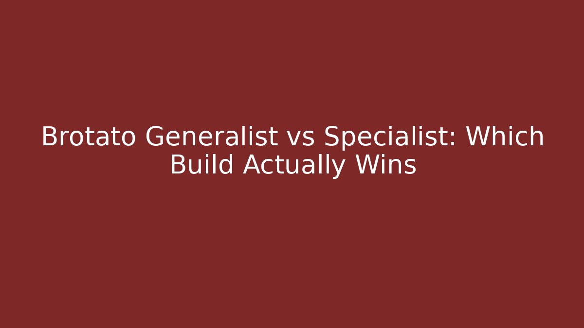 Brotato Generalist vs Specialist: Which Build Actually Wins