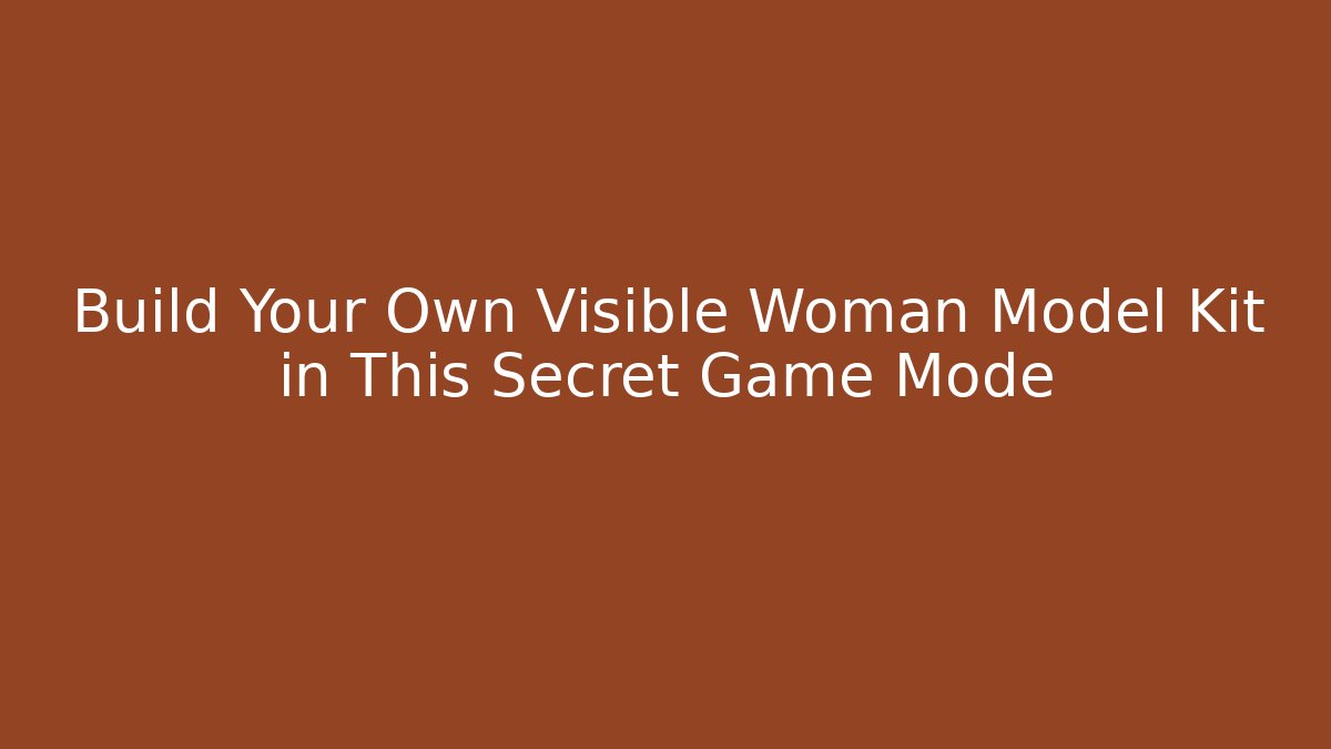 Build Your Own Visible Woman Model Kit in This Secret Game Mode