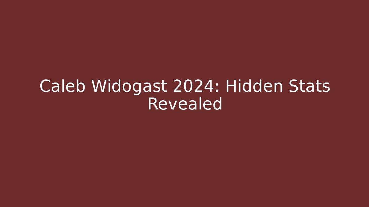 Caleb Widogast 2024: Hidden Stats Revealed