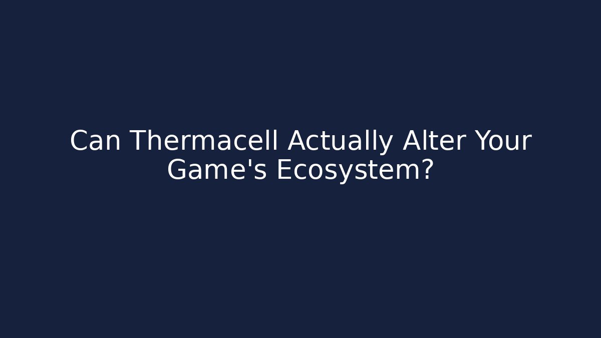 Can Thermacell Actually Alter Your Game's Ecosystem?