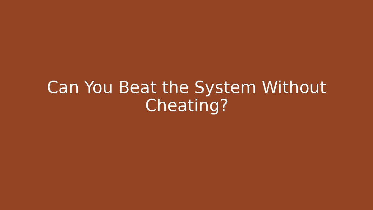 Can You Beat the System Without Cheating? - Vintage E-Juice
