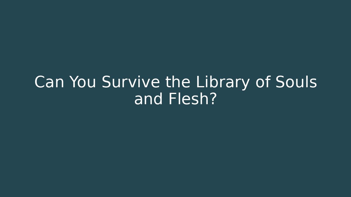 libram of souls and flesh