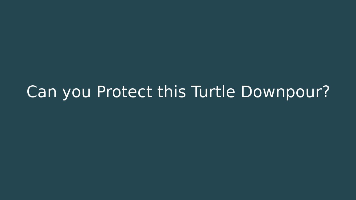 Can you Protect this Turtle Downpour?