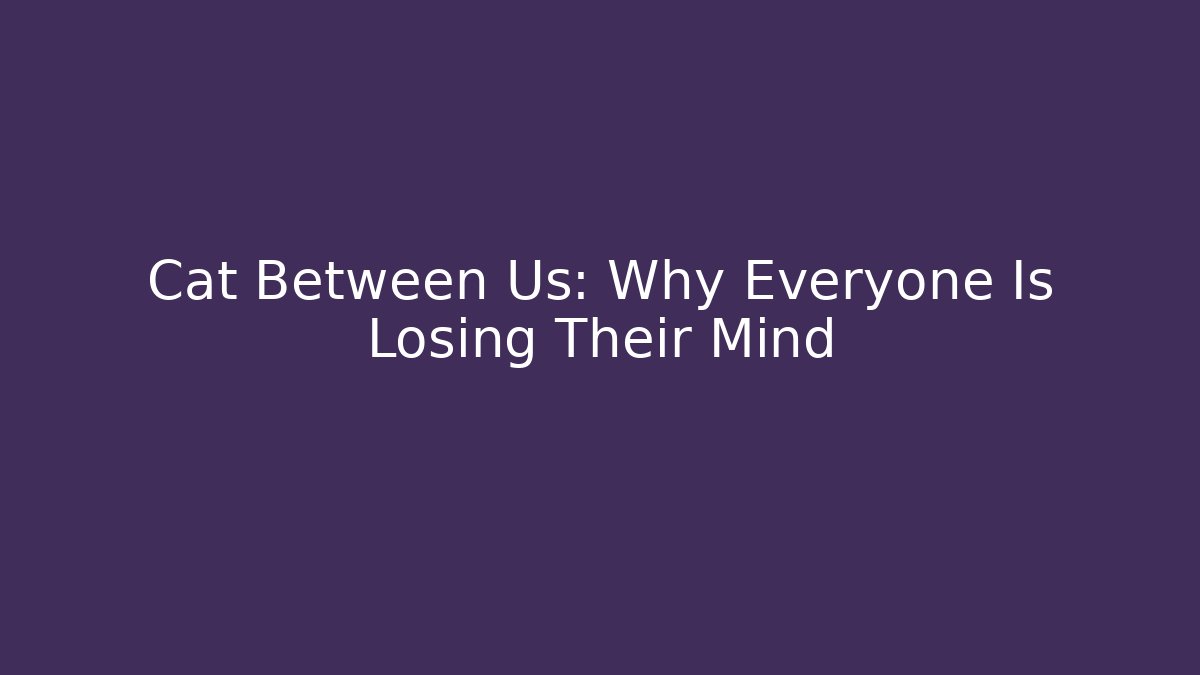 Cat Between Us: Why Everyone Is Losing Their Mind