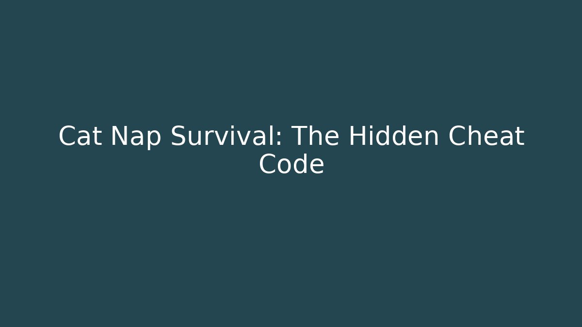 Cat Nap Survival: The Hidden Cheat Code