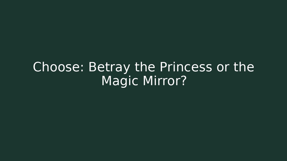 Choose: Betray the Princess or the Magic Mirror?