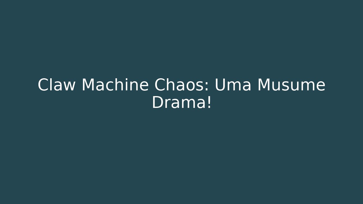 Claw Machine Chaos: Uma Musume Drama!