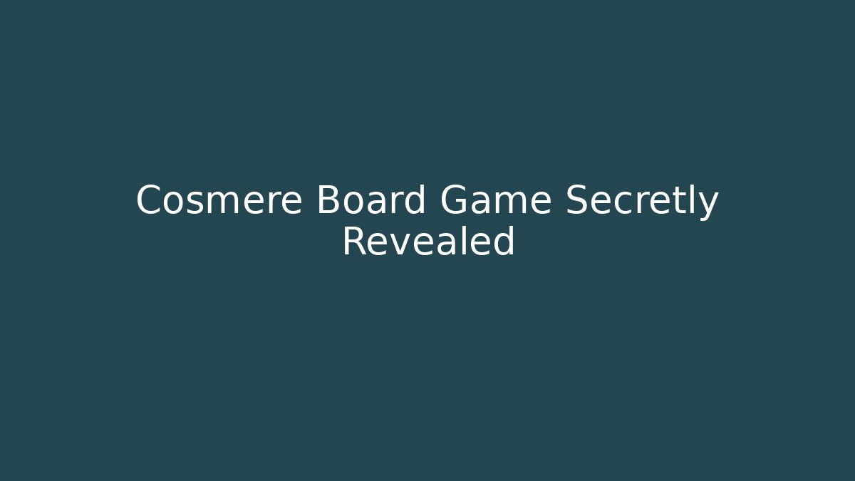 Cosmere Board Game Secretly Revealed