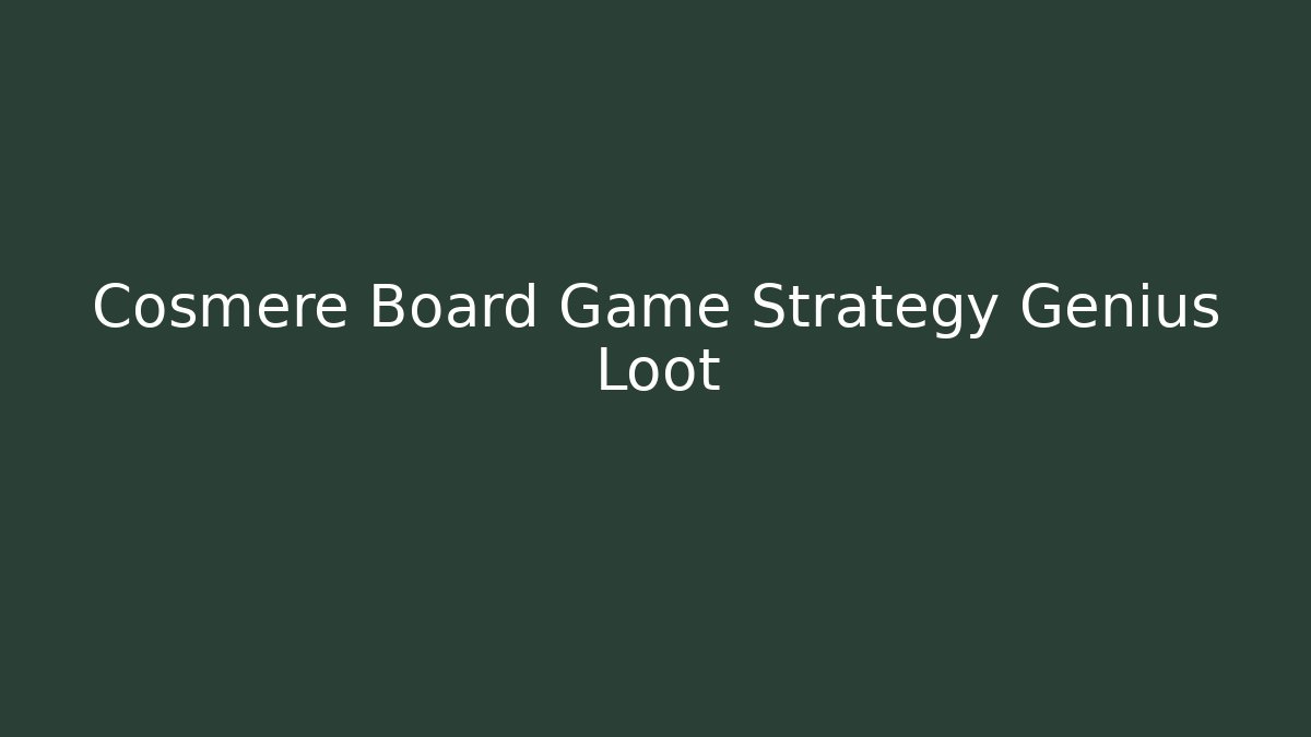 Cosmere Board Game Strategy Genius Loot