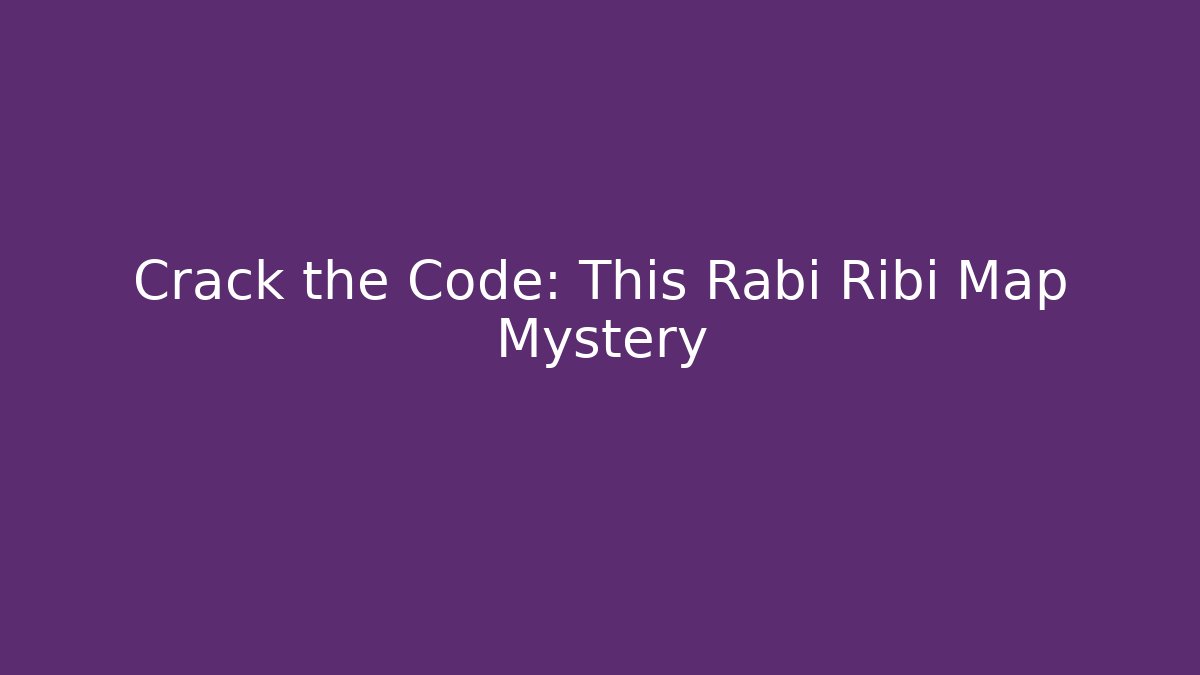 Crack the Code: This Rabi Ribi Map Mystery - Vintage E-Juice