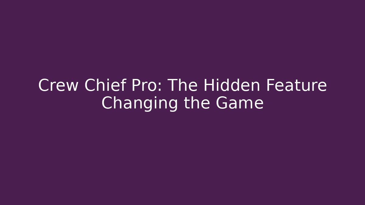 Crew Chief Pro: The Hidden Feature Changing the Game - Vintage E-Juice