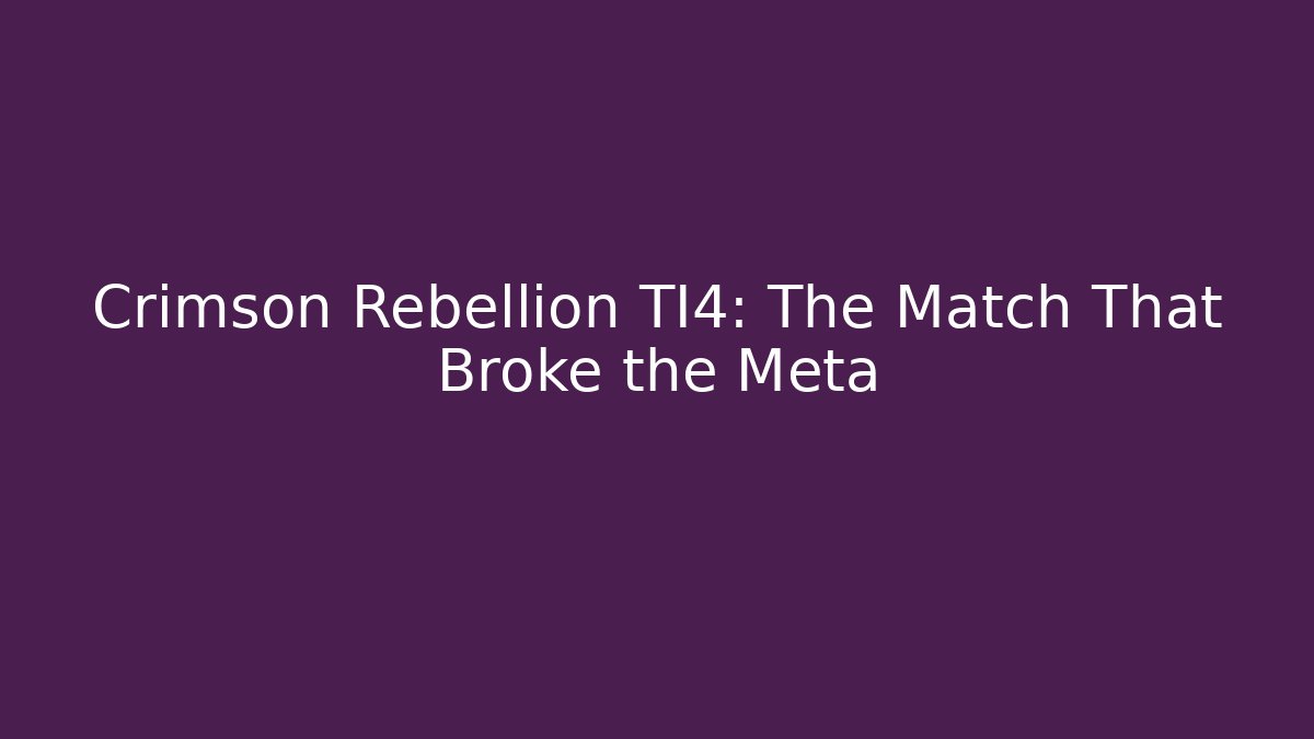 Crimson Rebellion TI4: The Match That Broke the Meta