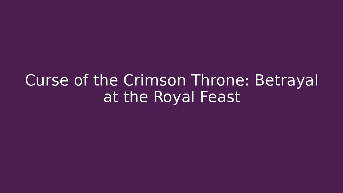 Curse of the Crimson Throne: Betrayal at the Royal Feast