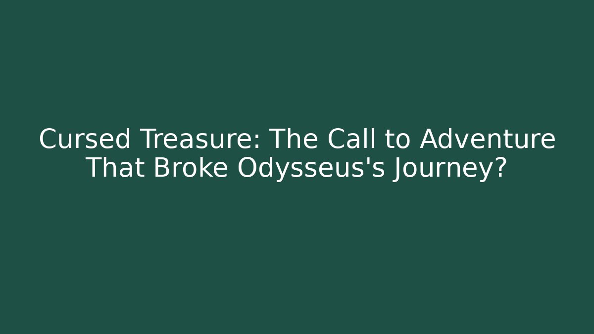 Cursed Treasure: The Call to Adventure That Broke Odysseus's Journey?