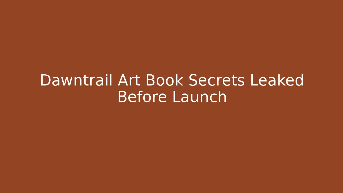 Dawntrail Art Book Secrets Leaked Before Launch