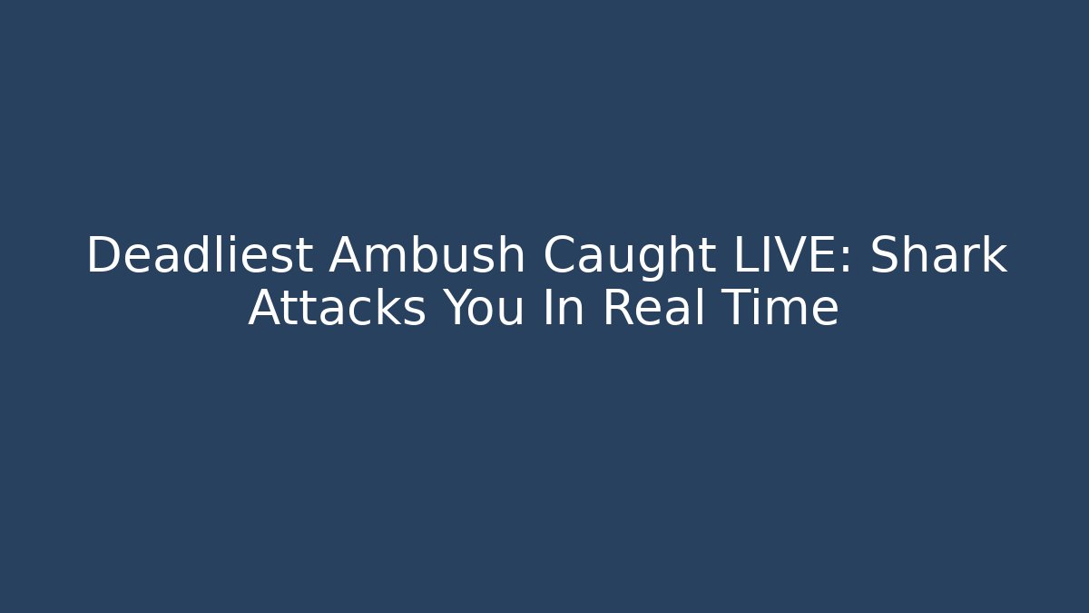 Deadliest Ambush Caught LIVE: Shark Attacks You In Real Time