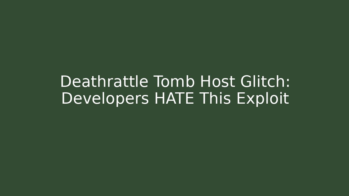 Deathrattle Tomb Host Glitch: Developers HATE This Exploit