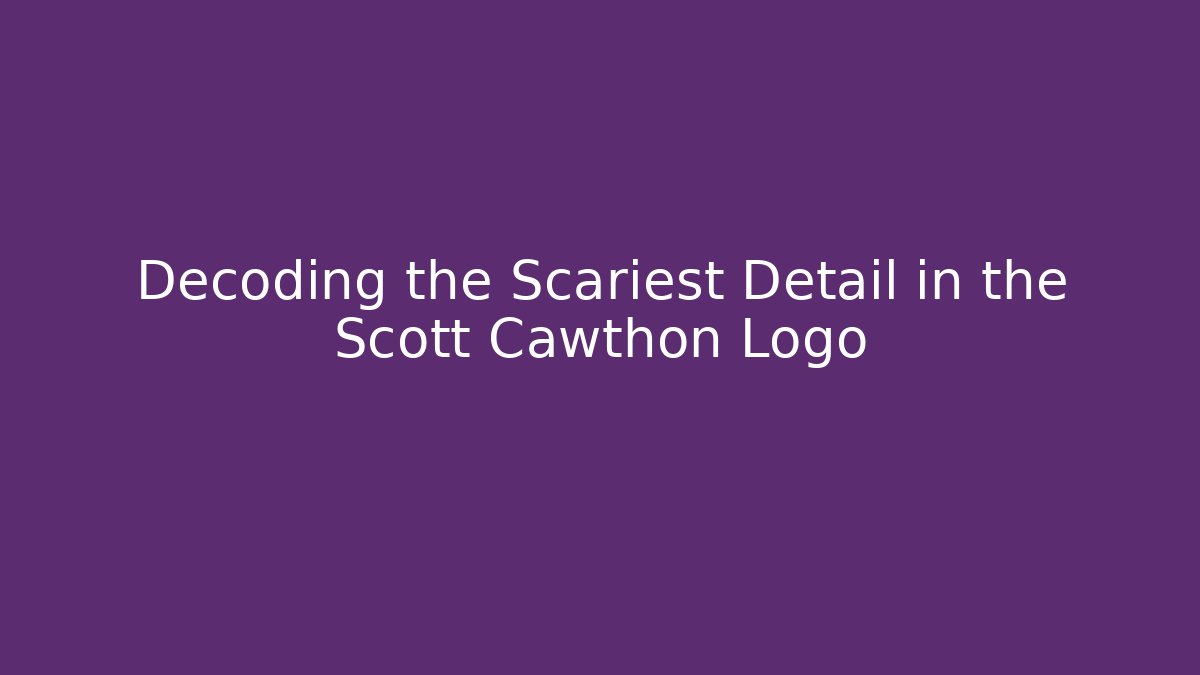 Decoding the Scariest Detail in the Scott Cawthon Logo