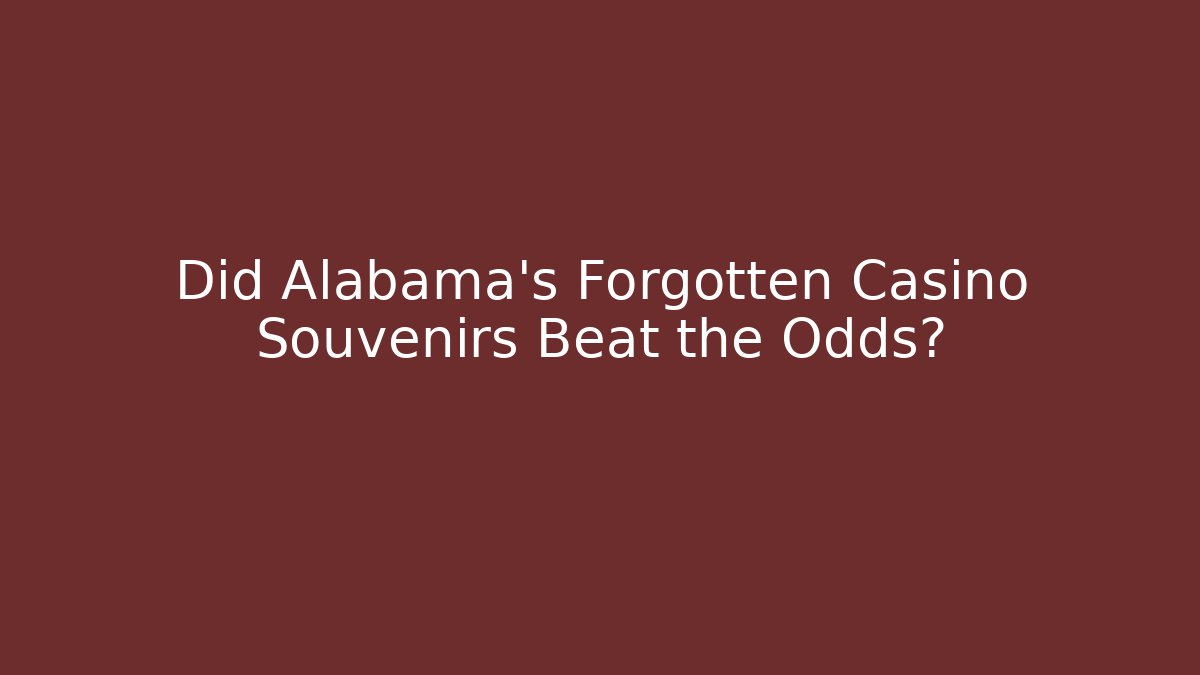 Did Alabama's Forgotten Casino Souvenirs Beat the Odds?