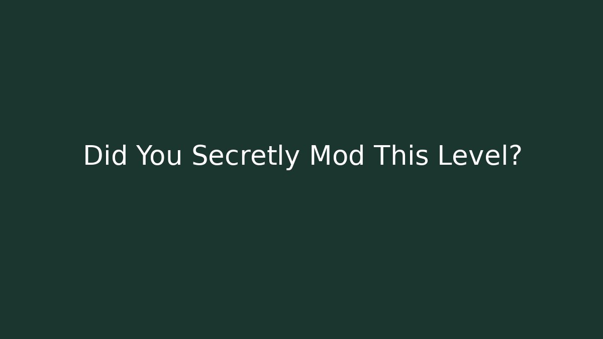 Did You Secretly Mod This Level? - Vintage E-Juice