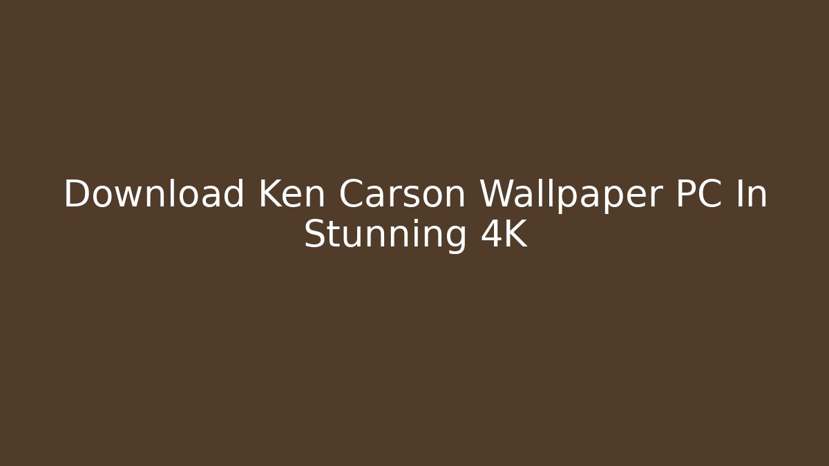 Download Ken Carson Wallpaper PC In Stunning 4K
