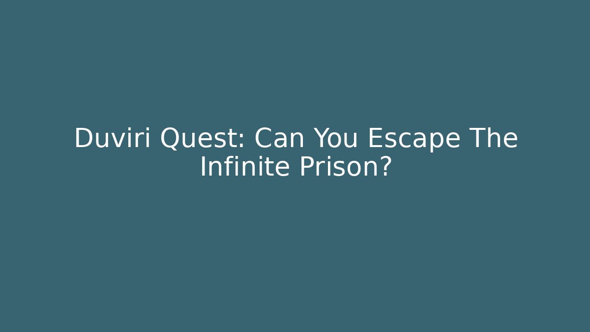 Duviri Quest: Can You Escape The Infinite Prison?