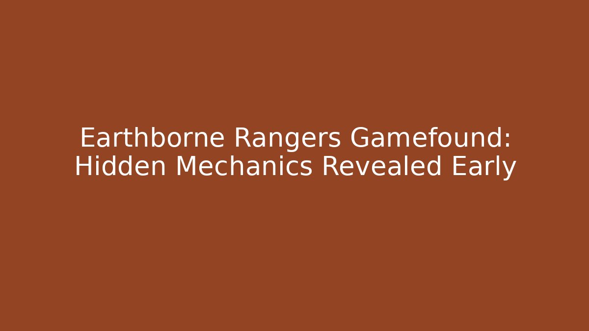Earthborne Rangers Gamefound: Hidden Mechanics Revealed Early
