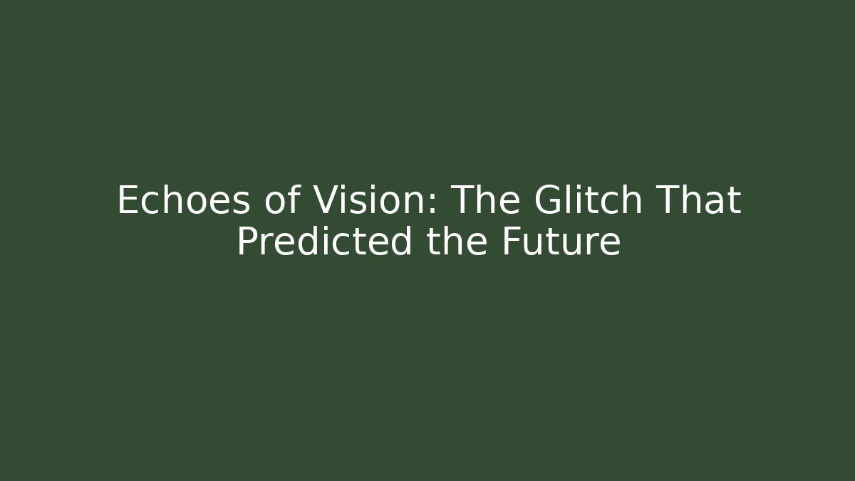 Echoes of Vision: The Glitch That Predicted the Future