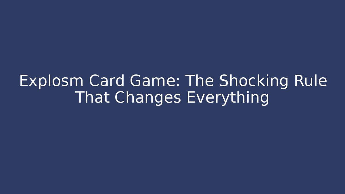 Explosm Card Game: The Shocking Rule That Changes Everything