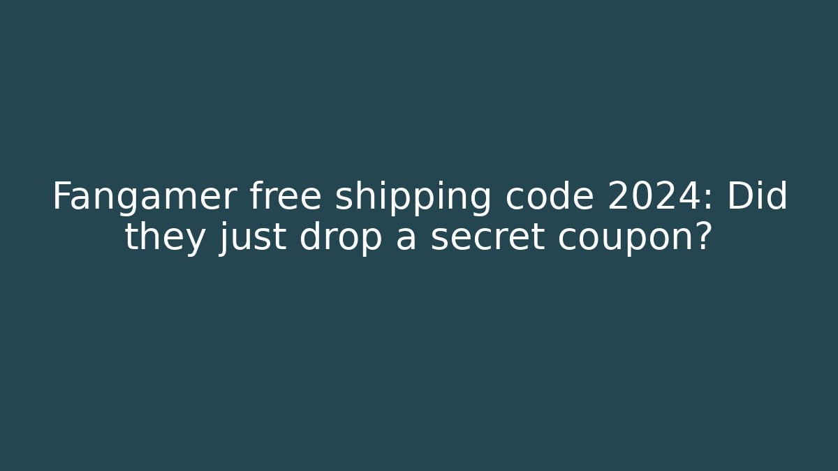 Fangamer free shipping code 2024: Did they just drop a secret coupon? - Vintage E-Juice