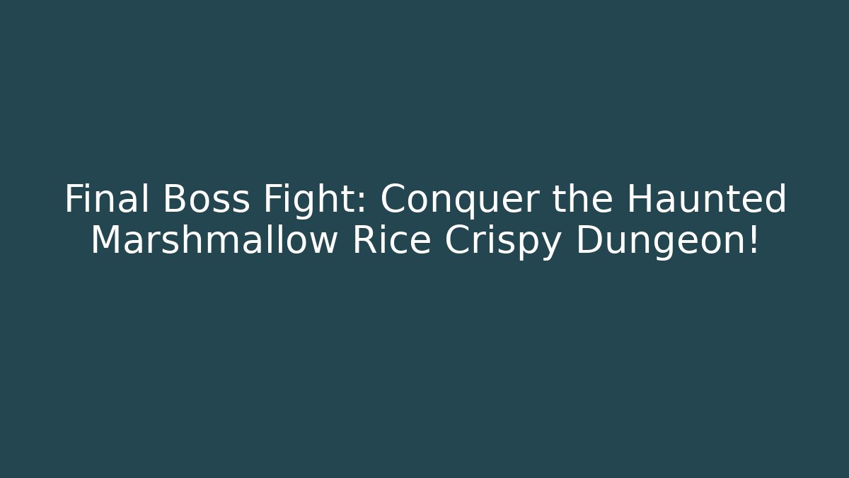 Final Boss Fight: Conquer the Haunted Marshmallow Rice Crispy Dungeon! - Vintage E-Juice