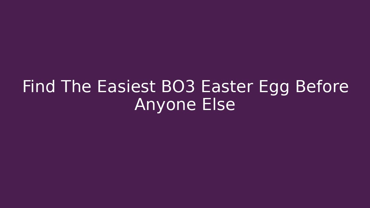 Find The Easiest BO3 Easter Egg Before Anyone Else - Vintage E-Juice