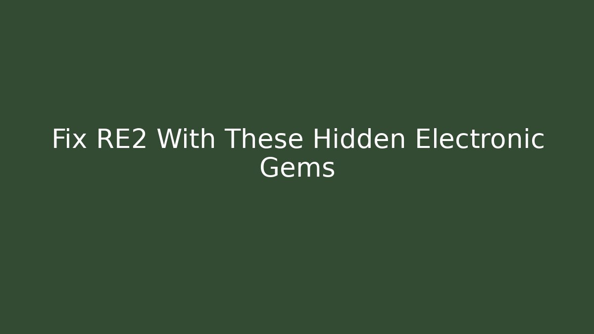 Fix RE2 With These Hidden Electronic Gems