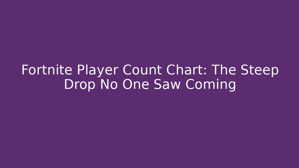Fortnite Player Count Chart: The Steep Drop No One Saw Coming